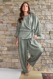 Lindin Linen Blend Kimono Top Washed Khaki